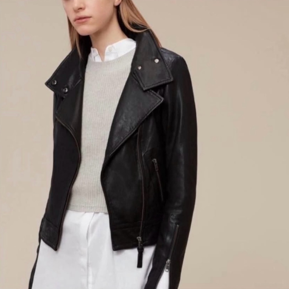 Mackage Kenya Leather Jacket in Black XXS